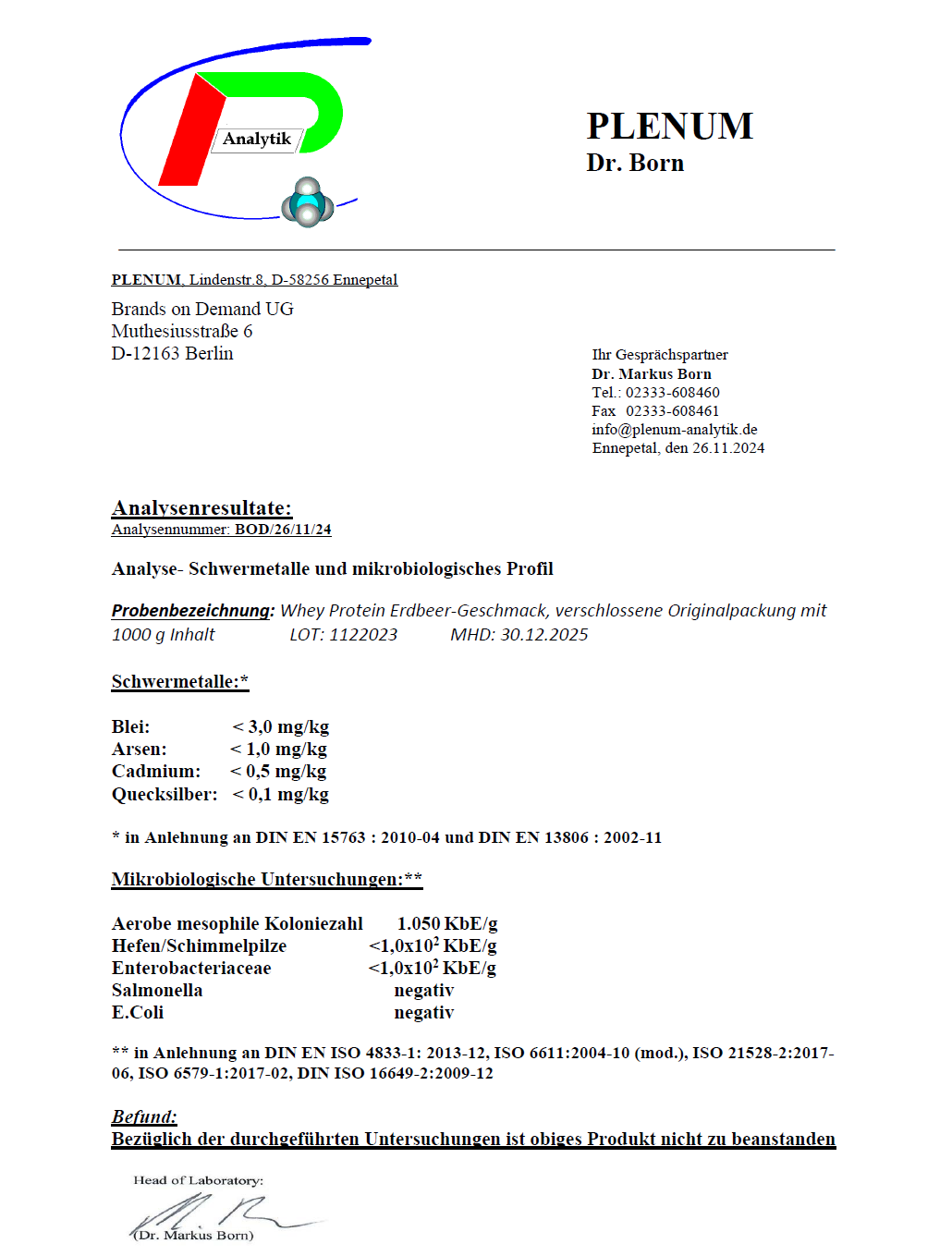 VitaExtend Whey Protein – Vanille | 1000 g | Laborgeprüft in Deutschland